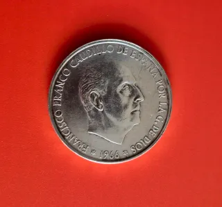 100 ptas. 1966 *67. Plata UNC/SC