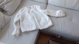Chaqueta pelo novia blanca talla única