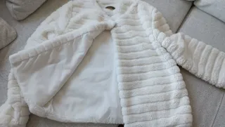 Chaqueta pelo novia blanca talla única