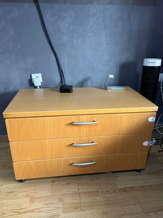 Mueble cajonera madera 3 cajones