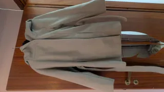 Cappotto beige con cintura