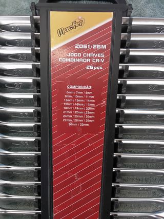 Jogo de Chaves Combinada Macfer 26 Peças CR-V