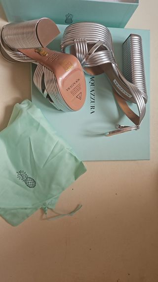 Sandalias Aquazzura Sundance Plata Talla 36