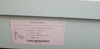 Sandalias Aquazzura Sundance Plata Talla 36