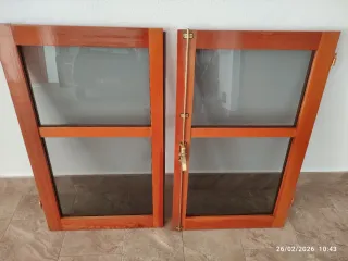 Ventanas de madera con cristal sin marco