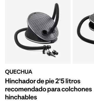 Colchón Hinchable 1 Persona + inflador de pie