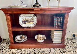 Mueble auxiliar marquetería madera