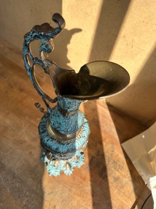 Jarrón Bronce Estilo Antiguo Decorativo