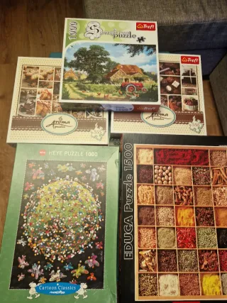 Lote de 5 Puzzles