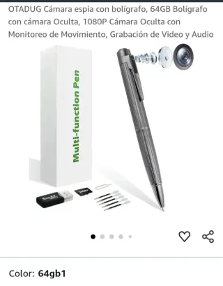 OTADUG Cámara espía 1080P 64GB