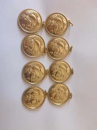8 Medaglioni Victoria Dorati