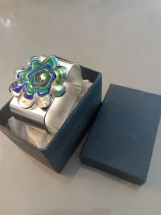 Portatovagliolo Vetro Murano Metallo