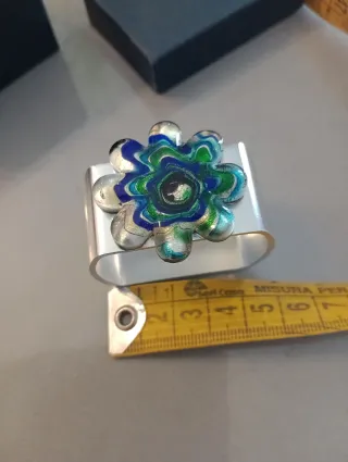 Portatovagliolo Vetro Murano Metallo