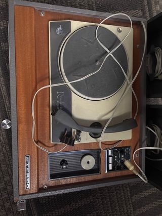 Tocadiscos Vintage Portátil Radio Estilo Maleta