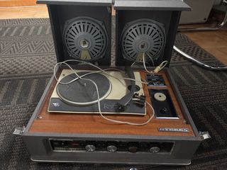 Tocadiscos Vintage Portátil Radio Estilo Maleta