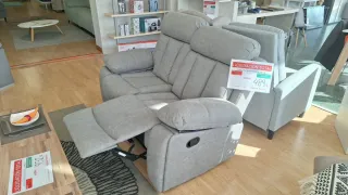 SOFÁ 2 PLAZAS RECLINABLE MANUAL NUEVO