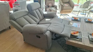 SOFÁ 2 PLAZAS RECLINABLE MANUAL NUEVO
