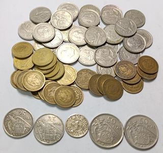 Lote 65 Monedas Antiguas Época Franco