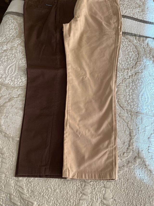 Lote 2 Pantalones Chinos Beige y Marrón