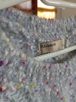 Jersey crop top azul celeste M