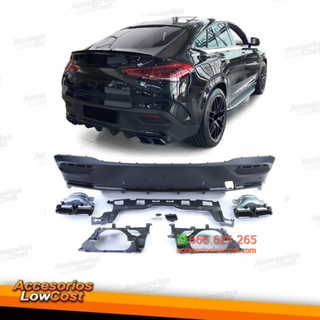 Difusor trasero deportivo con salidas de escape n