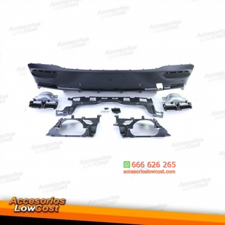 Difusor trasero deportivo con salidas de escape n