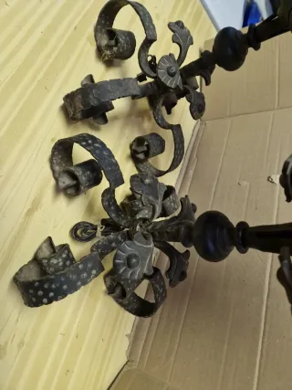 Pareja Lámparas Forja Vintage