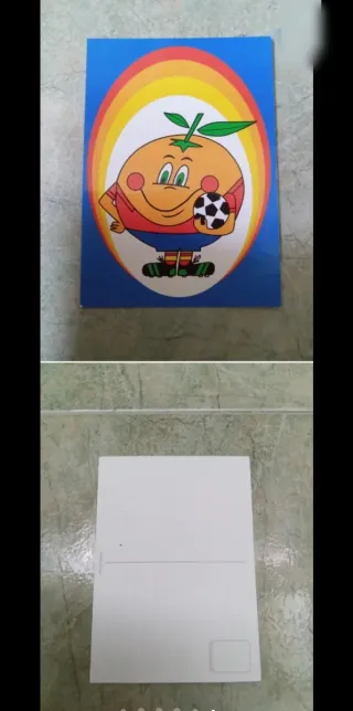 Naranjito pack: Figura de 1981 + Postal