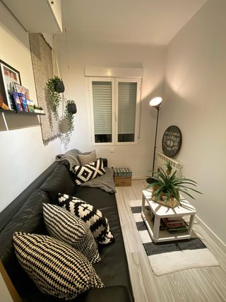 Sofá Cama 3 Plazas Negro Piel Sintética