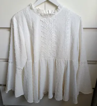 Elegante blusa bordada T XL