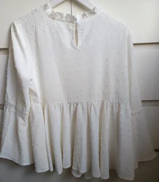 Elegante blusa bordada T XL