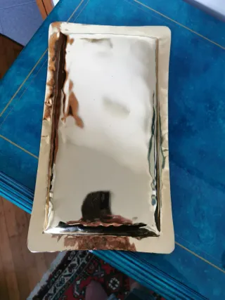 Vassoio rettangolare ottonato 41x23