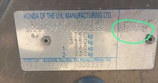 Honda 335782 17x7j55 llanta civic viii hatchback