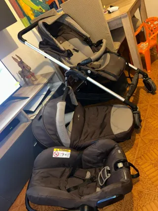 Carrito Bebé 3 Piezas: Silla, Capazo y Maxicosi