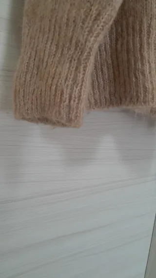 Maglia girocollo lana alpaca beige