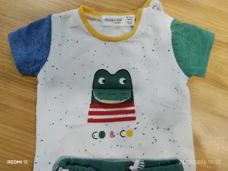 Conjunto camiseta y pantalón corto bebé
