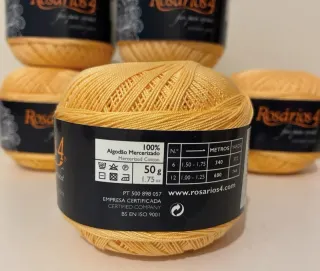 6 ovillos Rosarios4 perlé color 505