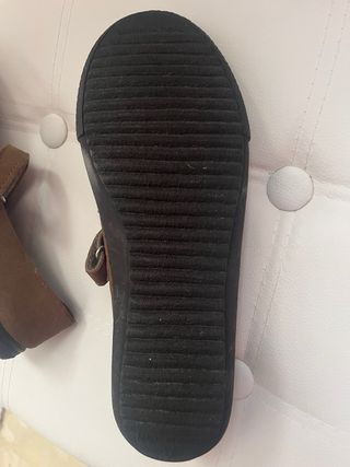 Merceditas ante marrón Zapaticos Talla 37