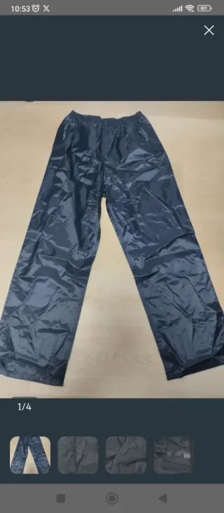 Pantalón impermeable azul marino Talla L