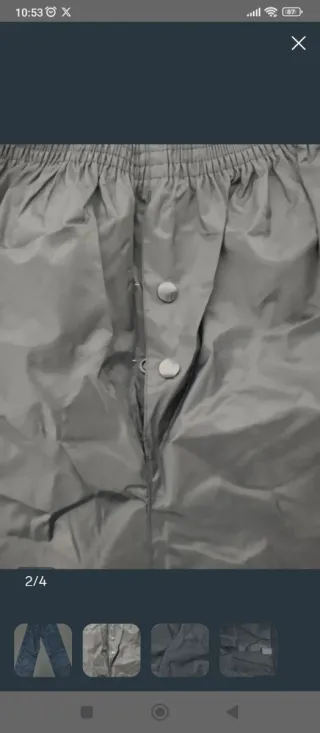 Pantalón impermeable azul marino Talla L