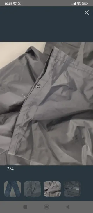 Pantalón impermeable azul marino Talla L