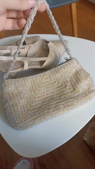 Zapatos piel fiesta ceremonia y bolso conjunto