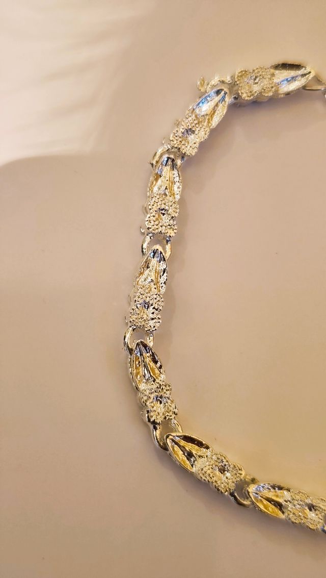 Pulsera de plata con eslabones