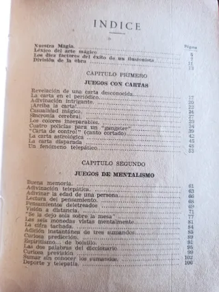 Libro Trucos de Magia Wenceslao Ciuró 1957