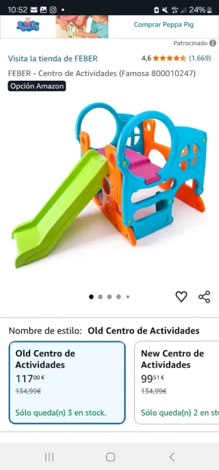 Tobogán y trepador Feber