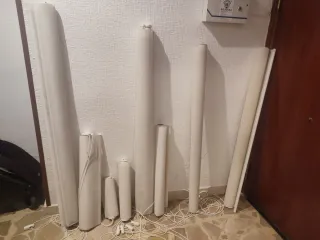 Estores enrollables blancos (varios tamaños)