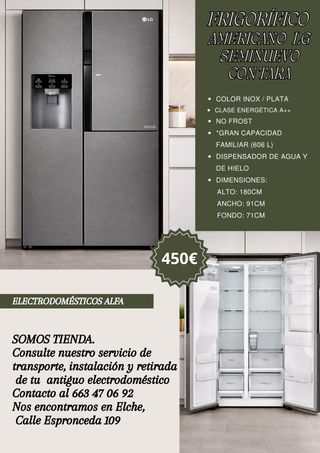 Frigorífico Americano LG 606L No Frost