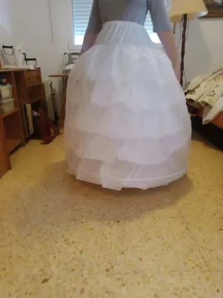 Cancán fallera blanco talla 100