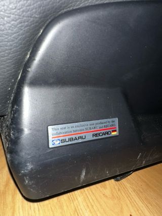 Asientos Subaru Impreza STI Recaro 08/2012
