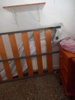 Somier metálico con lamas de madera